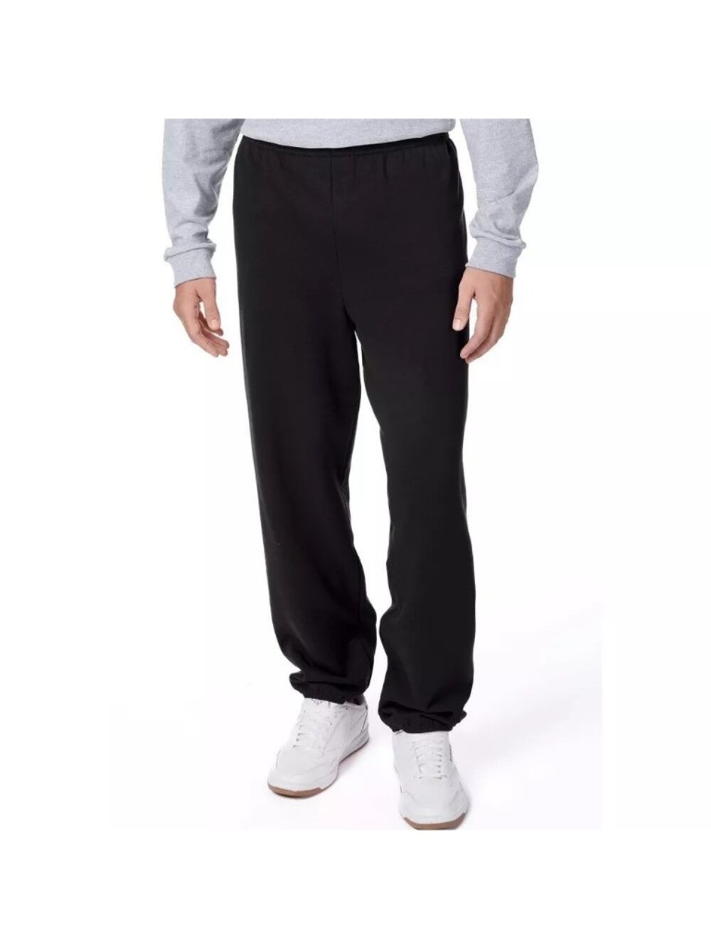 Hanes EcoSmart Black Fleece Joggers Sweatpants -- Men's Size XL & 32" Inseam